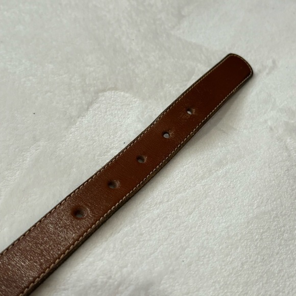 JOHN HENRY Women’s Vintage 80's Saddle Leather Belt - brown, size 32 - Picture 3 of 5